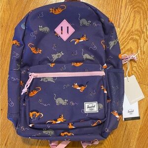 Herschel Kids/Youth Backpack with Pink Accents-26 L Playing Cats